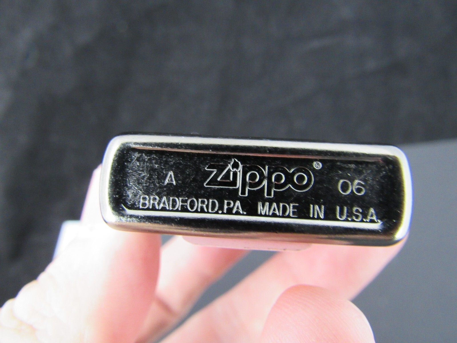 ZIPPO lighter GUNMETAL GRAY & PINSTRIPES A 06 Bradford SEALED! eBay