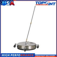 18" Pressure Washer Surface Cleaner with 4 Wheels 4000 PSI + 2 Extension Wand