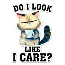 Look Like I Care Vinyl Decal Sticker Indoor Outdoor 3 Sizes 11535
