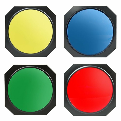 BD-04 Bowens Mount Barn Door + Honeycomb Grid & 4*Color filters for Strobe Flash - Picture 6 of 12