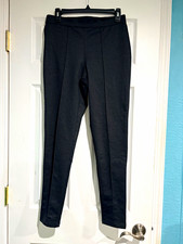 Simply Vera Vera Wang Gray Herringbone Slim Pull-On Pants Mid Rise Pleated