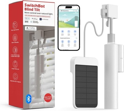 SwitchBot Blind Tilt & Hub Mini - Smart Electric Blinds, Automatic Blind Opener