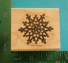 Stampin Up ELEGANT SNOWFLAKE Rubber Stamp Christmas Winter