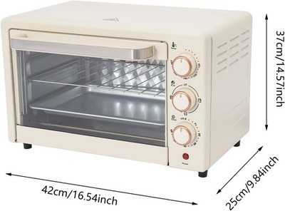 12 Inch Electric Pizza Oven Indoor 1200 Watt Glazed Ceramic Stone Cooker Two-but