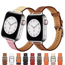 Real Leather Strap for Apple Watch 8 iWatch 7 Wristband Soft Comfort