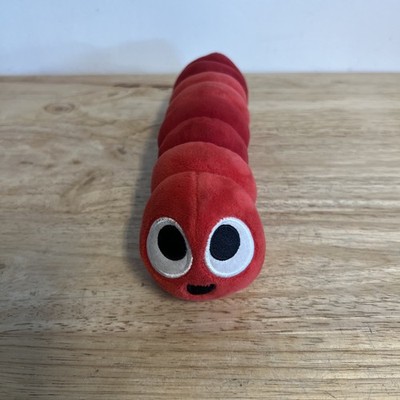 Bonkers Slither.io roter Schlangenwurm biegsam weiches Plüschtier 8 Zoll
