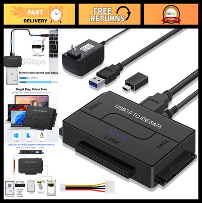 SATA IDE to USB 3.0 Adapter for 2.5/3.5'' HDD/SSD - Universal Data Transfer Cable