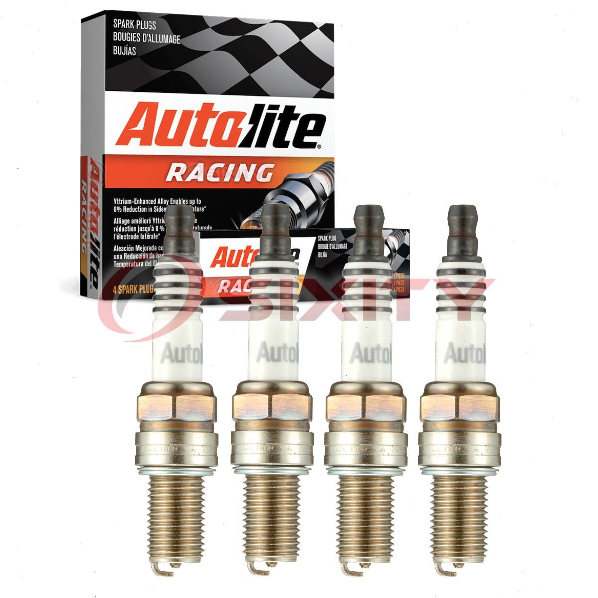 4 pc Autolite Racing AR4133 Spark Plugs for W225T30 5281 Ignition Wire av