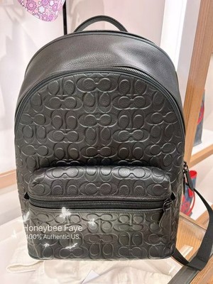 NWT Coach Men's Charter Backpack Signature Leather CP117 ( R$595