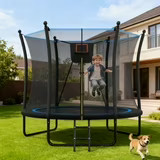 8 Foot Backyard Trampoline with Enclosure Net