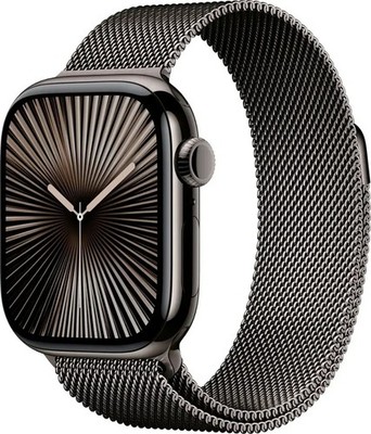 Apple Watch Series 10 (GPS+LTE) 42MM Slate Titanium Case Slate Milanese Loop