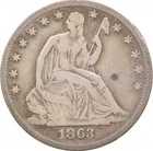 1863-S Seated Liberty Half Dollar a4823