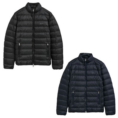 GANT Men's Down Quilted Jacket - LIGHT DOWN JACKET, Zip Up, Stand Collar...