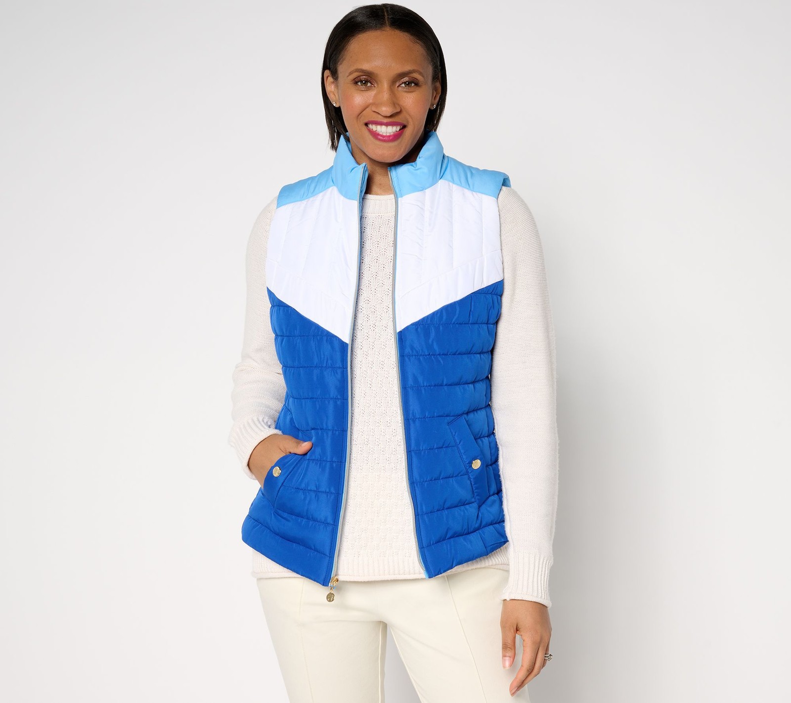 Isaac Mizrahi Live! Women's Jacket Sz L Clubhouse Color Multi-colored A681759