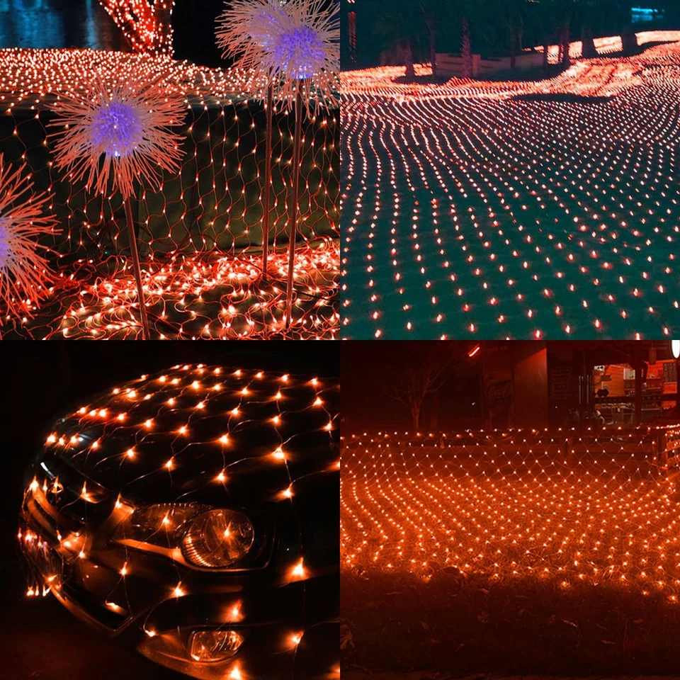 LJLNION Halloween Net Lights, 360 LED 12ft x 5ft Connectable Mesh Fairy Strin... - Image 3 of 4