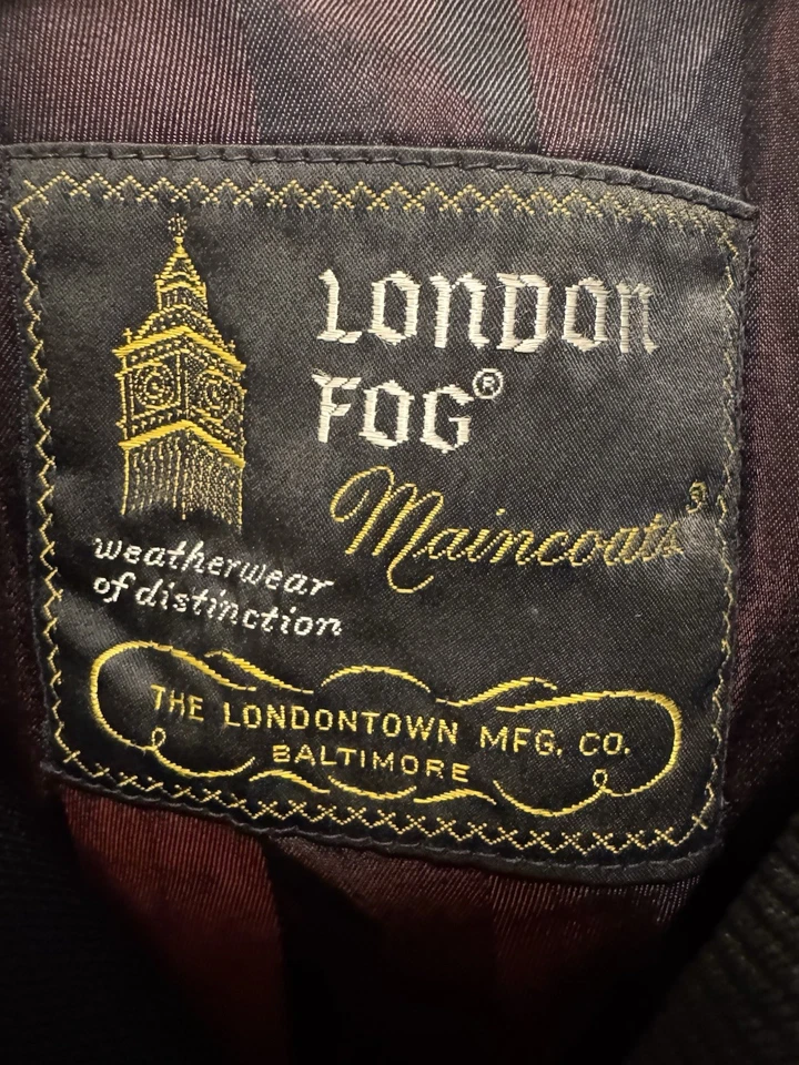 Vintage London Fog Maincoats Men’s Trench Coat 44R Double Breasted BaltimoreUSA - Image 2 of 4