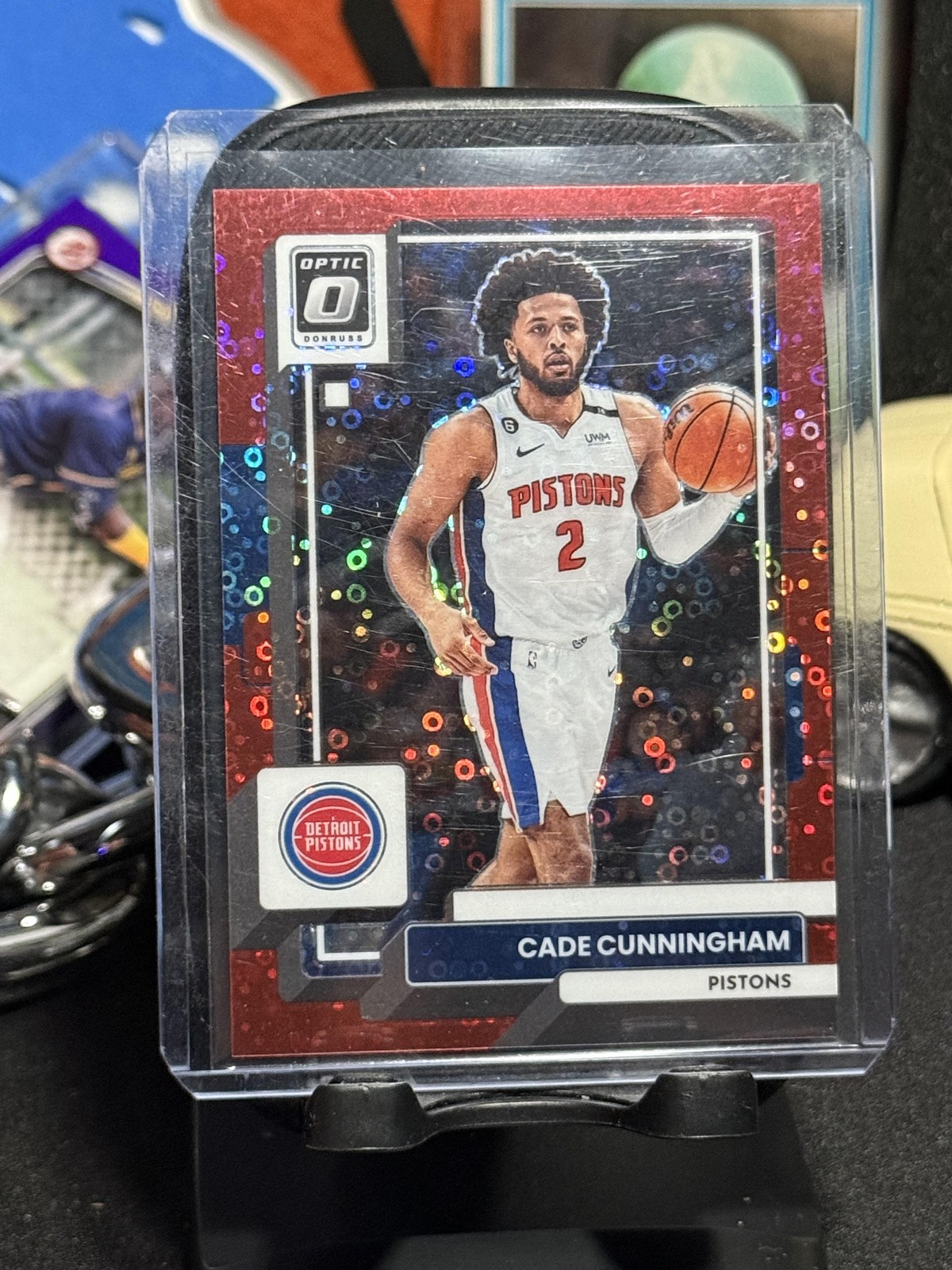 2022-23 Donruss Optic Cade Cunningham Fast Break Red #92 #/75 Detroit Pistons