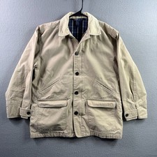 Vintage Polo Ralph Lauren Jacket Youth Boys Medium Flannel Lined Chore Coat Barn