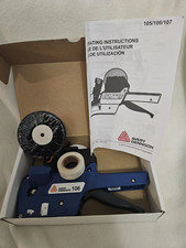 Avery Dennison 106 1-Line Manual Hand Labeler Gun w/ Ink, Portable Blue/Black