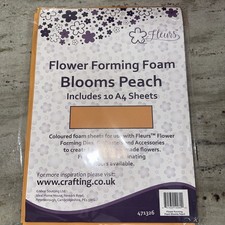 Craft Foam A4 Fleurs Blooms Peach 10 Sheets 11.5  x8  New Flower Forming