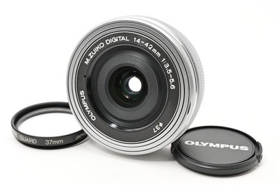 [Top Mint] OLYMPUS M.ZUIKO 14-42mm F/3.5-5.6 EZ ED MSC Lens Silver From Japan