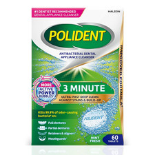 3 Minute Antibacterial Dental Appliance Cleanser Tablets, Retainer Cleaner Table