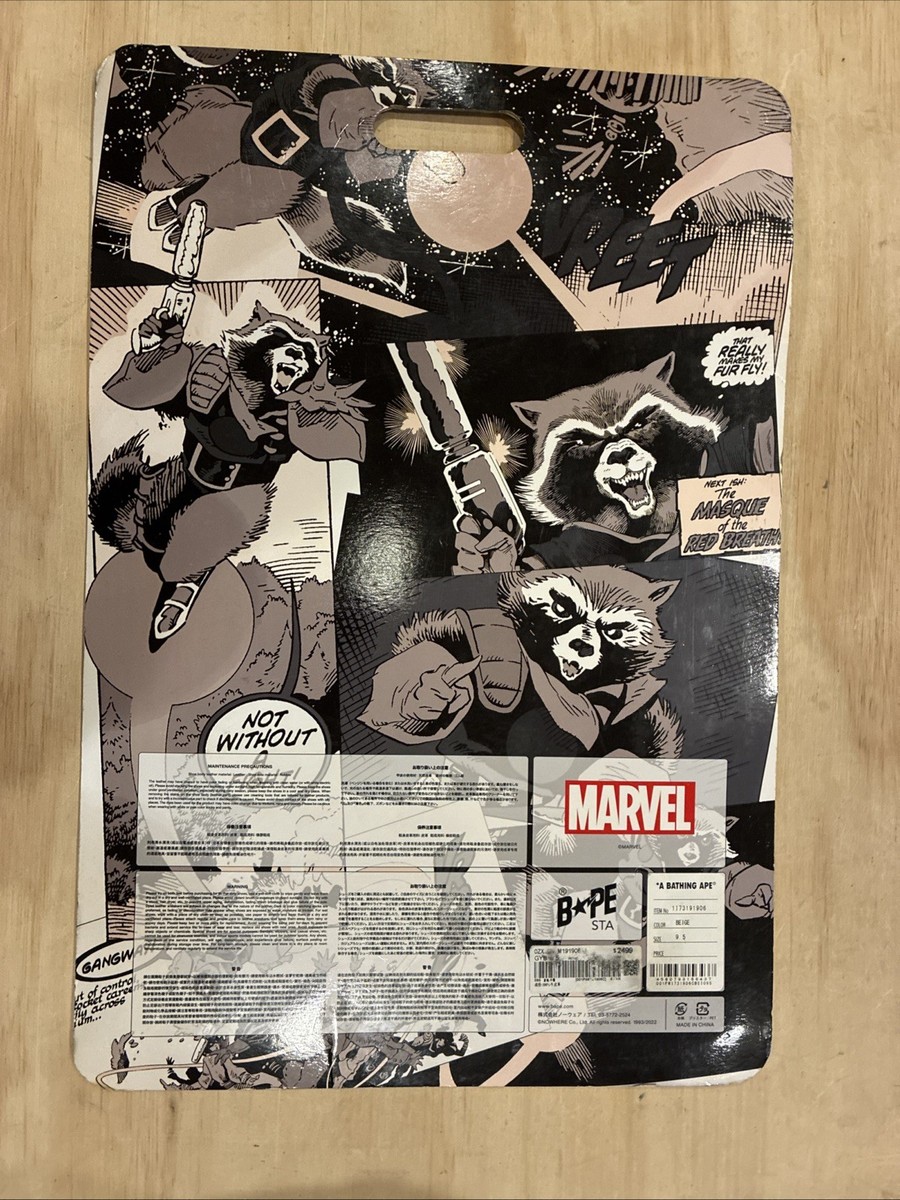 ポスター B064) A Bathing Ape BAPE x Marvel Bapesta Sta Rocket Raccoon Men's