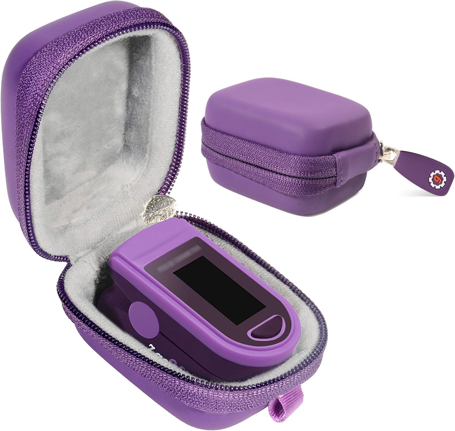 Fingertip Pulse Oximeter Case only for Zacurate Pro 500DL, 500BL, Purple 