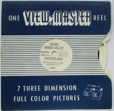 VIEW MASTER TARCZA OBRAZU 3D - 2050 - UPPER RHONE VALLEY - SZWAJCARIA