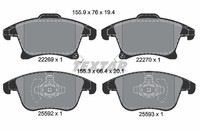 Bremsbelagsatz Scheibenbremse Q+ Textar 2226901 FüR Ford Mondeo Galaxy MAX CD CK