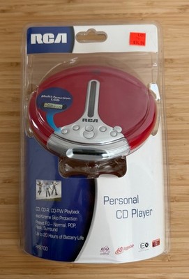 RCA Portable Anti Skip ESP Personal CD Player Red (RP2700) *NEW SEALED* Vintage