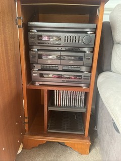 Sharp Record Player CD Cassette Multi Music System With Cabinet Rochdale Hifi