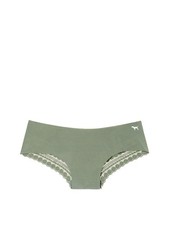 Victoria's Secret PINK No-Show Dot Lace Trim Cheekster Panty Sage Brush