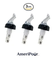 - Measured Pourer - Liquor Bottle Pourers - Collared -(3pk) Made 100% In USA....