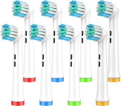 8 Pack Precision Clean Electric Toothbrush Replacement Heads Medium