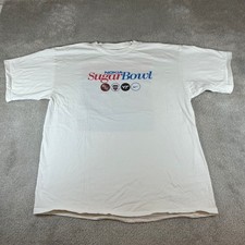 VTG Nike T-Shirt Mens XL White 2000 Nokia Sugar Bowl Florida State Virginia Tech