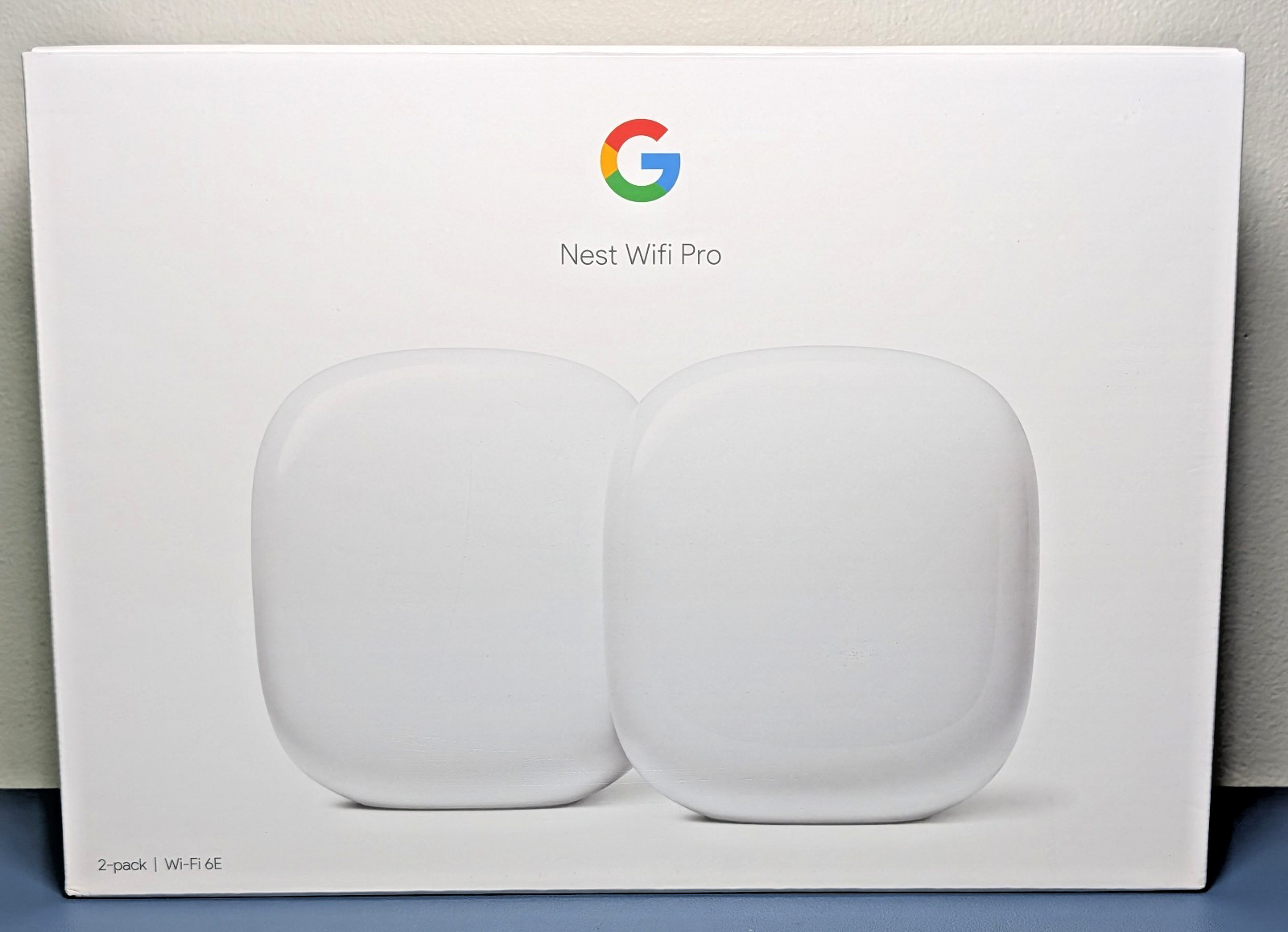 Google Nest Wifi Pro Wi-Fi 6E AXE5400 Mesh Router 2-Pack Snow GA03689-US NEW