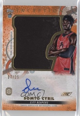 2022 Inception OTE Overtime Elite Jumbo Relic Orange 7/25 Somto Cyril Auto 1bj7