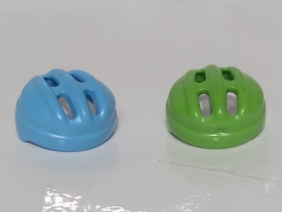 PLAYMOBIL X2 HELME HELM CHICHONERA GRÜN BLAU RADFAHRER RUDERER SKATER