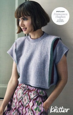 ~ Strickmuster für Damen Cropped Colourblock Seiten T-Shirt Top ~ 32'' ~ 62''