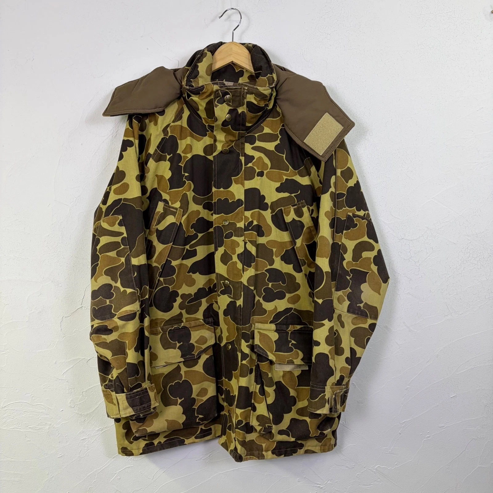 Columbia Mens Gore-Tex Duck Hunter Camo Parka L Brown Vintage Hunting Jacket USA - product detail image 1