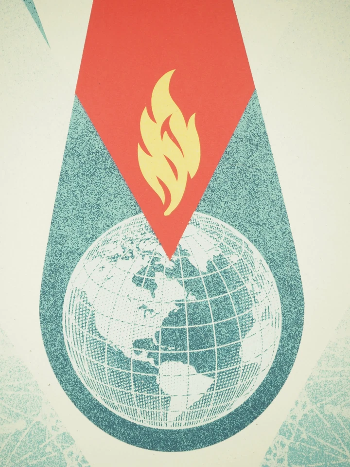 Shepard Fairey (Obey) : Tear Flame - Lithografie Originell Unterzeichnet - Bild 4 von 4