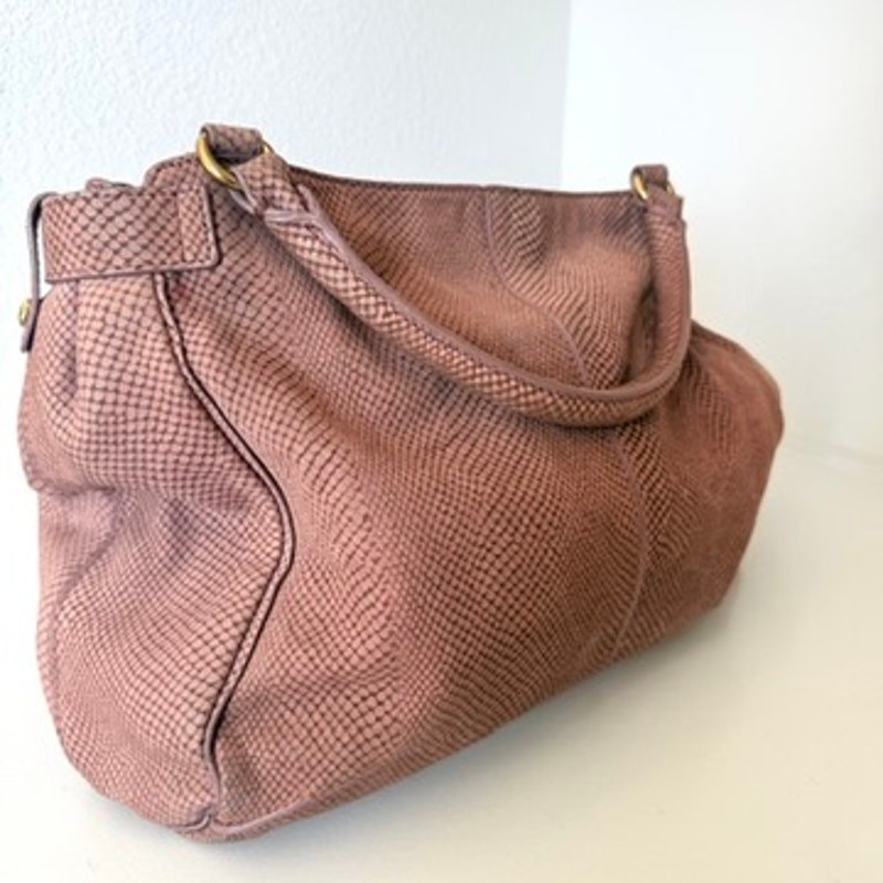 KOOBA Blush Python Embossed Leather Shoulder Bag … - image 5