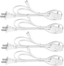 T5 T8 LED Light Plug Extension Cord with On/Off Switch - 6FT/1.8M Power Cable fo