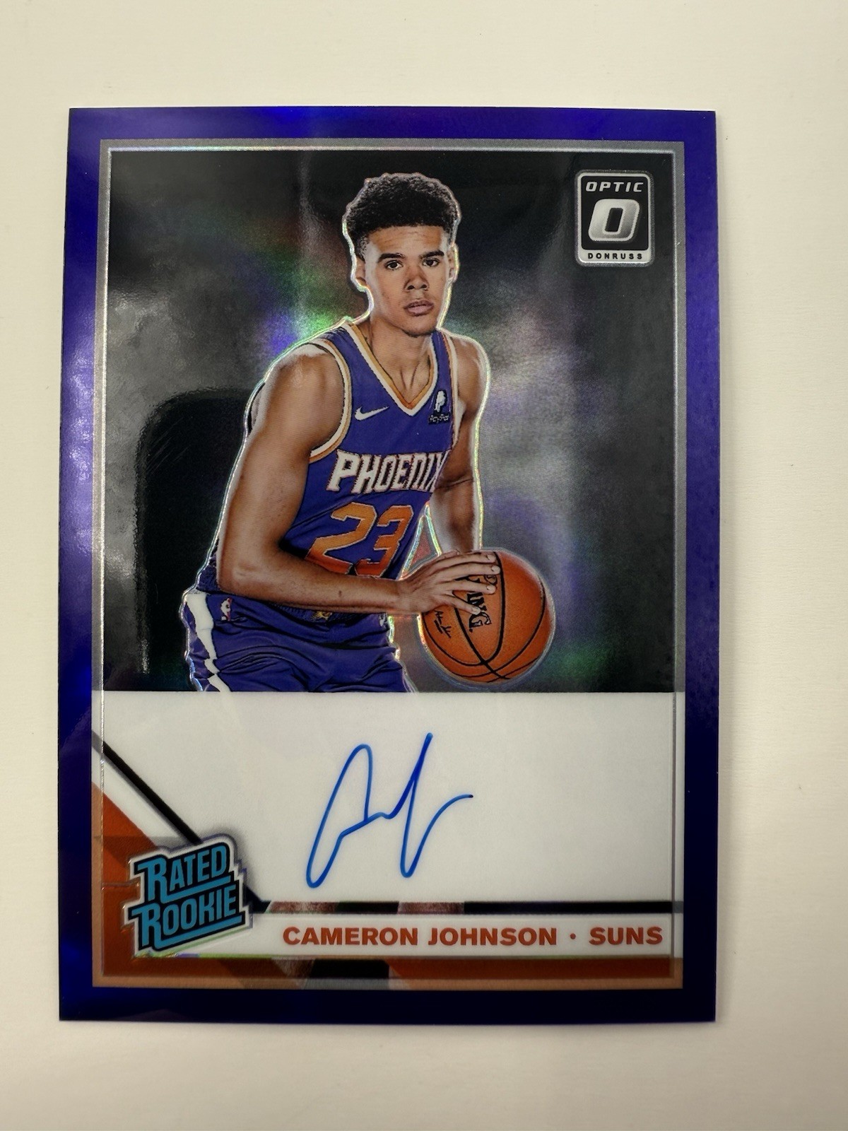 2019 Panini Optic - Cameron Johnson #200 Purple Auto On Card (RC)