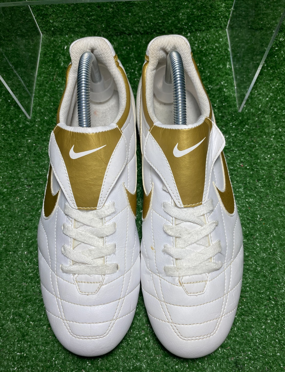 VNDS 2007 Nike Tiempo FG Legend II White Gold R10 Ronaldinho