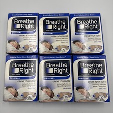BREATHE RIGHT NASAL STRIPS, ORIGNIAL LARGE TAN 6 x 30 COUNT BOXES 180 TOTAL