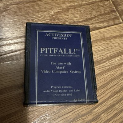 Vintage Blue Label Pitfall (Atari 2600, 1982) Game Only