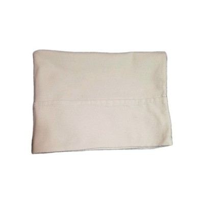 1 Single Cream Flannel Pillowcase By Sams.  20 X 30 Standard