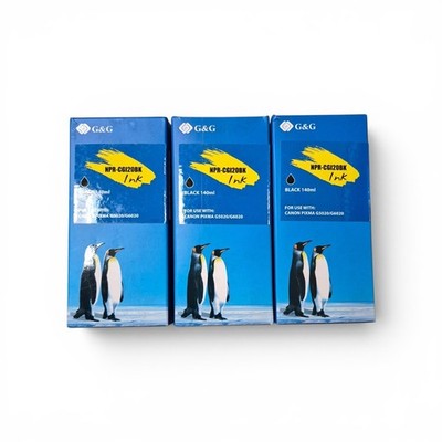 GI-20 Black Refill Ink Bottle for Canon MegaTank - QTY: 3